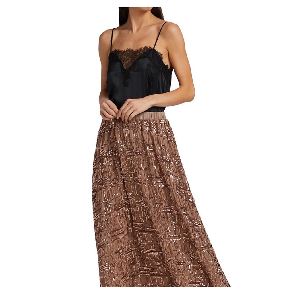 NWT En Saison midi sequin midi skirt